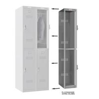 Phoenix PL Series PL1230GGE/ADD Additional Add On Column 2 Door Personal locker in Grey with Electronic Lock