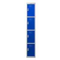 Phoenix PL Series PL1430GBE 1 Column 4 Door Personal Locker Grey Body/Blue Doors with Electronic Lock