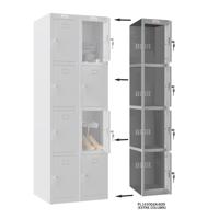 Phoenix PL Series PL1430GGK/ADD Additional Add On Column 4 Door Personal locker in Grey with Key Lock