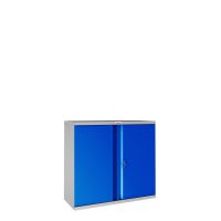 Phoenix SCL Series SCL0891GBK 2 Door 1 Shelf Steel Storage Cupboard Grey Body & Blue Doors with Key Lock