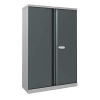Phoenix SCL Series SCL1491GAE 2 Door 3 Shelf Steel Storage Cupboard Grey Body & Anthracite Grey Doors with Electronic Lock