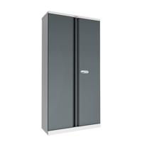 Phoenix SCL Series SCL1891GAE 2 Door 4 Shelf Steel Storage Cupboard Grey Body & Anthracite Doors with Electronic Lock