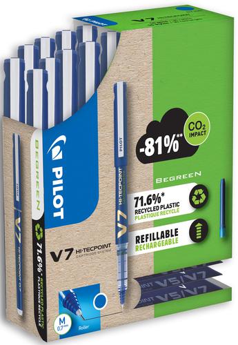 Pilot V7 10 Liquid Ink Rollerball Pens 30 Refills Medium Tip Blue (Pack of 40) WLT556268