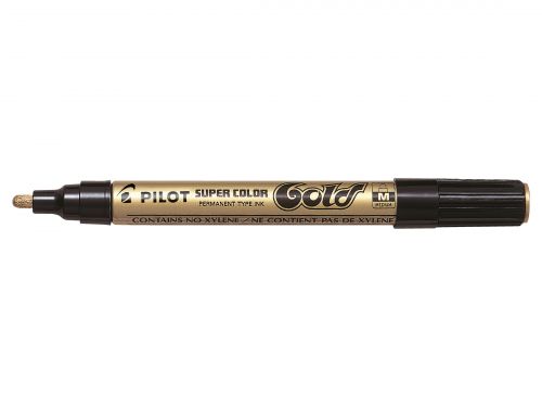 Pilot Bullet Tip Permanent Marker Medium Gold (Pack of 12) SCGM