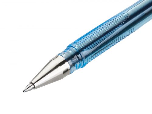 Pilot G107 Gel Ink Pen Medium 0.7mm Tip 0.39mm Line Blue Ref 4902505130243 [Pack 12]