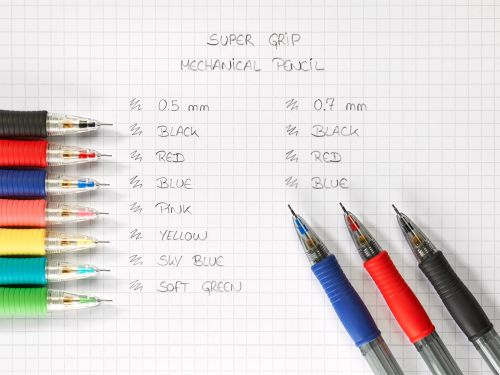 Pilot Super Grip Mechanical Pencil HB 0.5mm Lead Black/Transparent Barrel (Pack 12) - 506101201