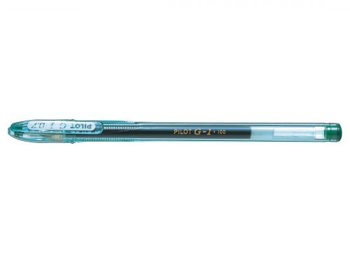 Pilot G-107 Gel Rollerball Pen 0.7mm Tip 0.39mm Line Green (Pack 12) - 1101204