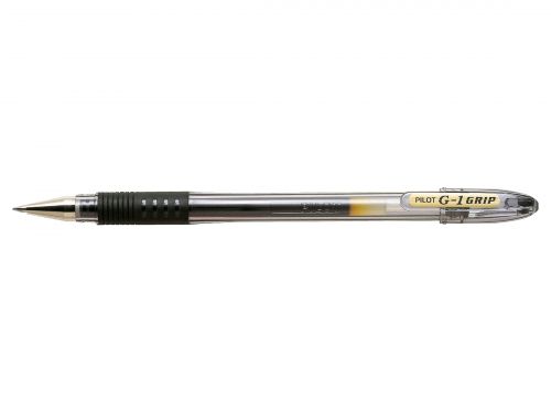 Pilot G-107 Grip Gel Rollerball Pen Fine 0.7mm Tip 0.4mm Line Black BLGP-G1-7 [Pack 12]