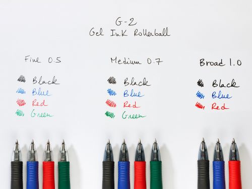 Pilot G-205 Retractable Gel Rollerball Pen 0.5mm Tip 0.32mm Line Blue (Pack 12) - 40101203