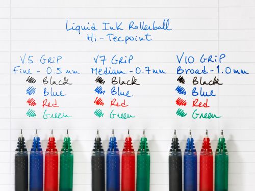 PI27975 Pilot V5 Grip Liquid Ink Rollerball 0.3mm Blue (Pack of 12) 1021012003