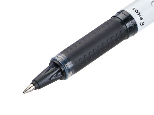 Pilot V-Ball VBG7 R/ball Pen Rubber Grip Medium 0.7mm Tip 0.4mm Line Black Ref 4902505322907 [Pack 12]