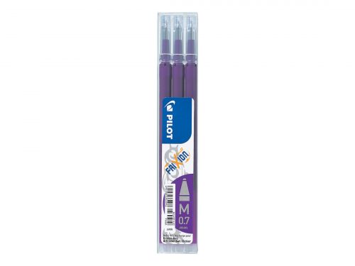 Pilot Refill for FriXion Ball/Clicker Pens 0.7mm Tip Violet (Pack 3) - 75300308