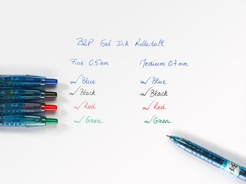 Pack of 10 Pilot Bottle 2 Pen Gel Ink Rollerball 0.7mm Black 054101001 