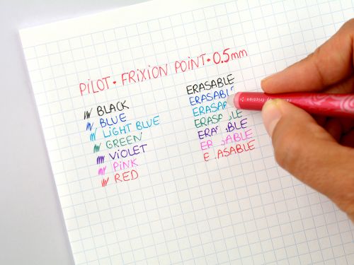 Pilot FriXion Point Erasable Gel Rollerball Pen 0.5mm Tip 0.25mm Line Red (Pack 12) - 227101202 Pilot Pen