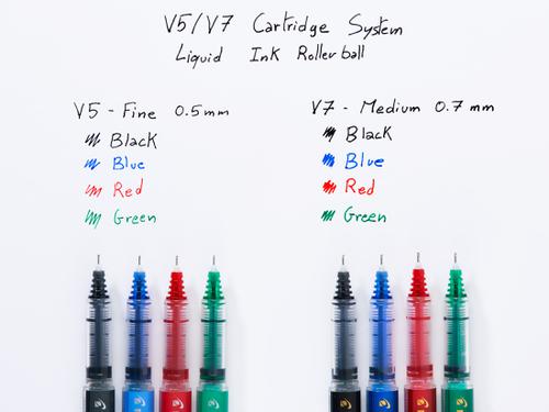 Pilot V7 Cartridge Rollerball Pen Medium Line Blue (Pack of 10) 4902505442889