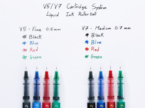 Pilot V5 Rollerball Pen Cartridge System Refillable Fine 0.5mm Tip 0.3mm Line Red 4902505442797 [Pack 10] 107998 Buy online at Office 5Star or contact us Tel 01594 810081 for assistance