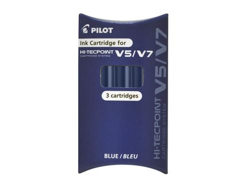 75895PT - Pilot V5/V7 Refill Eco Cartridge System Blue (Pack 3) - 4902505444456