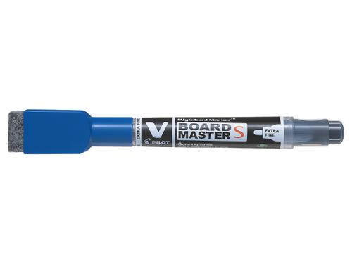 Pilot BeGreen V-Board Master Slim Drywipe Marker with Eraser Blue (Pack 10) - 4902505512629