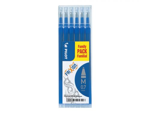 Pilot Refill for FriXion Ball/Clicker Pens 0.7mm Tip Blue (Pack 6) - 4902505525629