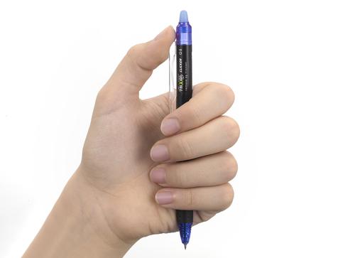 Pilot FriXion Synergy Point Clicker Erasable Retractable Gel Rollerball Pen 0.5mm Tip 0.25mm Line Blue (Pack 12) - PNJ604423