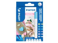 Pilot Pintor Fine Bullet Tip Paint Marker 2.9mm Pastel Assorted (Pack 6) 3131910517467