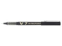 Pilot V7 Hi-Tecpoint Rollerball Pen Liquid Ink 0.7mm Tip 0.4mm Line Black Ref V701 [Pack 12]
