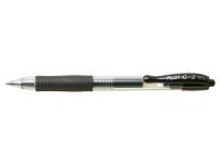 Pilot G205 Gel Rollerball Pen Rubber Grip Retractable 0.5mm Tip 0.32mm Line Black Ref BLG205 01 [Pack 12]