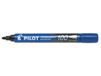 Pilot 100 Permanent Marker Bullet Tip Fine 1.0mm Line Blue (Pack 12) - 4902505511110