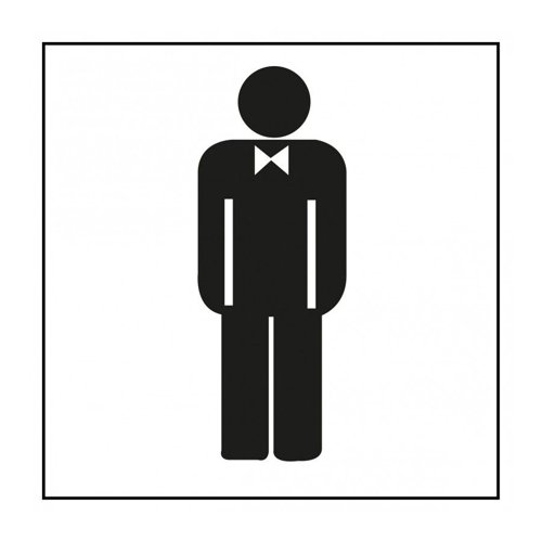 APLI PVC Self-adhesive Pictogram sign, Gents Toilet, Retail Hang packed