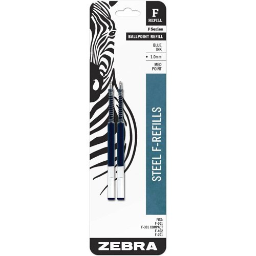 Zebra F-Refills 1mm - Card 2 Blue - 01023