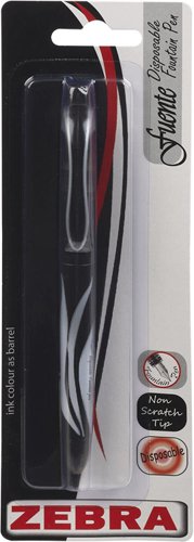 Zebra FUENTE Disposable Fountain Pen Carded Black - 02391