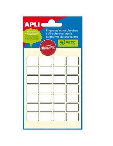 APLI White FSC Rectangular Labels 168 per Pk, 12 x 18mm