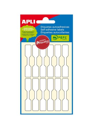 APLI White FSC Dumbell Labels 90 per Pk 10x38mm