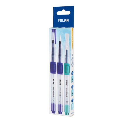 Milan Refillable Water Brush; Set of 3 sizes; Pk 3