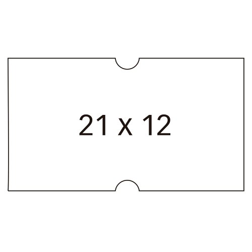 APLI CT1 Pricing labels, 21x12mm White Permanent, Rolls of 1000, Box 36 Rolls