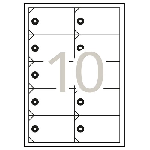 APLI Printable FSC Strung Tags, 98x57mm, 10 Sheets,10 Per Sheet, Micro ...