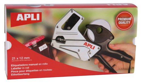 APLI Premium Metal Single Line Pricing Gun, 8 Characters Takes CT1 Labels 21x12 - 101948