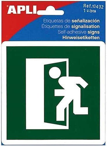 APLI PVC Self-adhesive Pictogram sign, Emergency Exit, Retail Hang pack