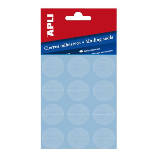 APLI Clear 25mm Tamper Evident Seals with Perforations, 120 Labels