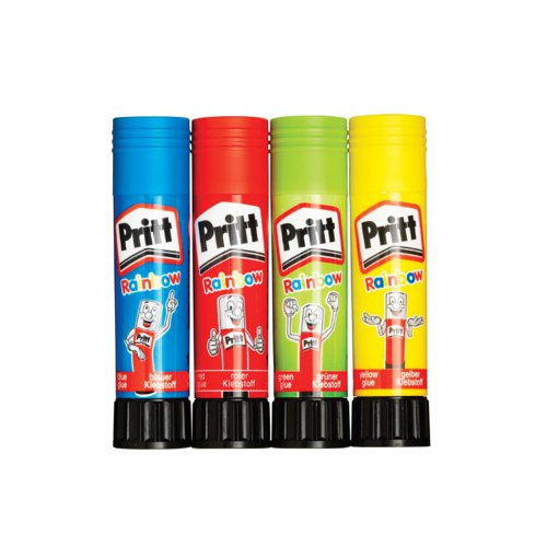 Pritt Stick Medium 20g Rainbow Colours 4 asstd Box 24