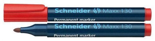 Schneider Maxx 130 - Bullet tip, Cap Off, Permanent Marker, Red, Recycled Barrel - 113002 - 113002