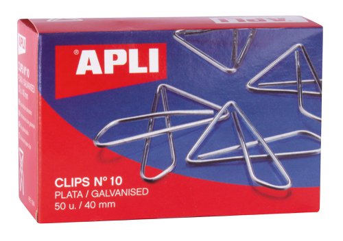 APLI Butterfly Chrome paper Clips 40mm x 50pcs - 11914