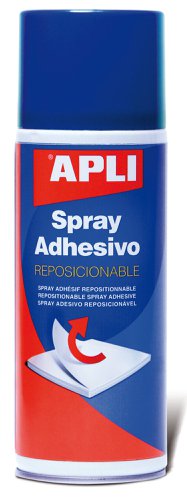 APLI Spray Adhesive for Mounting, Repositionable Jumbo 400ml Spray Can