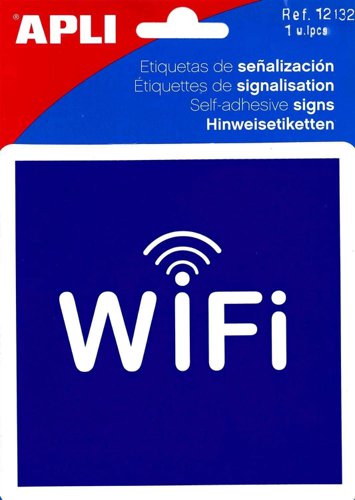 APLI PVC Self-adhesive Pictogram sign, Wi-Fi Zone - Retail Hang pack - 12132