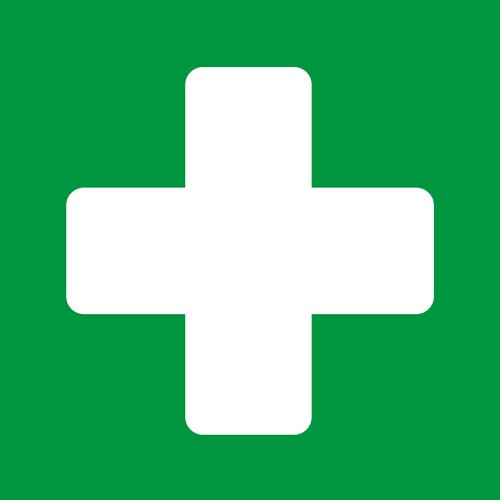 APLI PVC Self-adhesive Pictogram sign, First Aid, Retail Hang pack