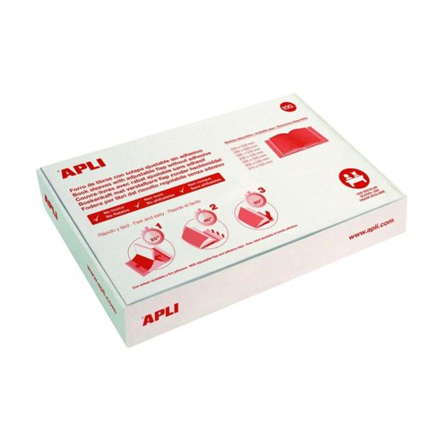 APLI Eazy Cover A5 Book Covers, Adjustable Spine. 100 pack, The Easiest Way to Cover Books - 12485