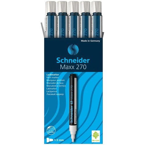 Schneider Maxx 270 Broad Bullet Paint Marker, White - 127049