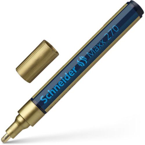Schneider Maxx 270 Broad Bullet Paint Marker, Gold - 127053