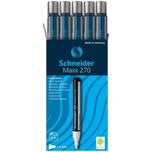 Schneider Maxx 270 Broad Bullet Paint Marker, Silver - 127054