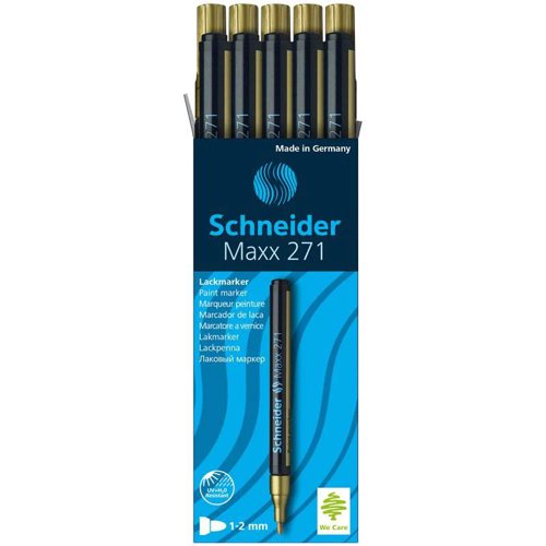 Schneider Maxx 271 Permanent Paint Marker, 2mm Gold - 127153 - 127153